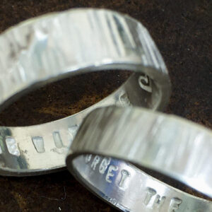 Silver Hammered or Stamped Rings made at BENCHspace