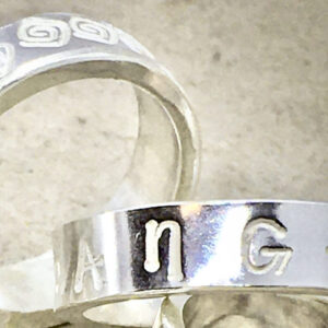 Silver Hammered or Stamped Rings made at BENCHspace x3