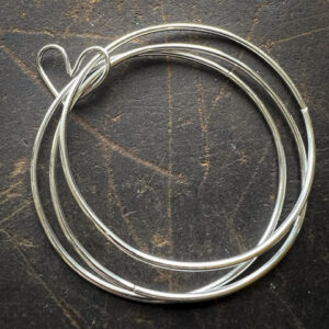 Silver heart Patterned Bangles made at BENCHspace