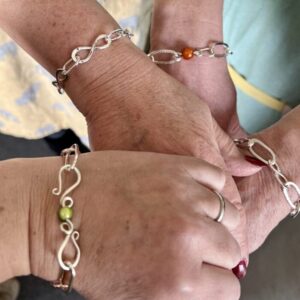 Silver link bracelets made at BENCHspace.3