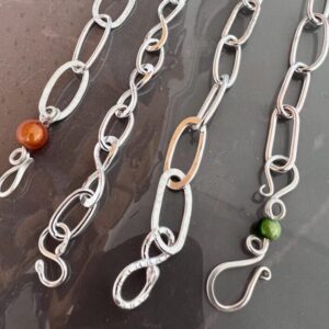 Silver link bracelets made at BENCHspace.4