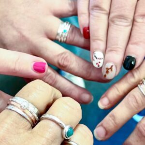 Silver Spinner and Stacking Rings made at BENCHspace